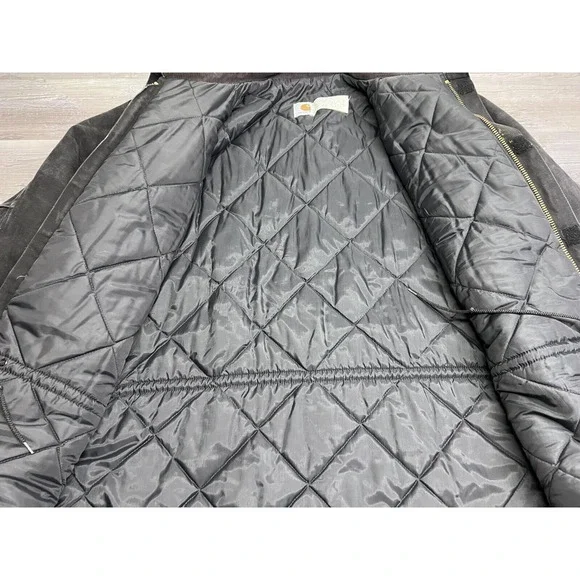 Carhartt Mens Work‎ Chore Coat Jacket Barn Quilt Lined Black Workwear